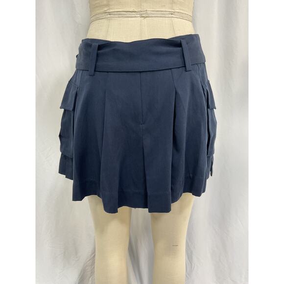 Reformation Navy Pleated Skirt - Picture 2 of 3